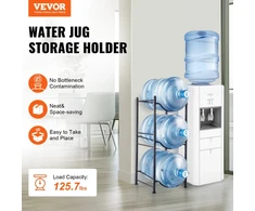3 lentynų vandens butelių (19 l) stovas, vienos eilės, 3 buteliams V02