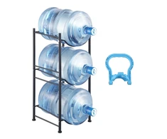 3 lentynų vandens butelių (19 l) stovas, vienos eilės, 3 buteliams V02
