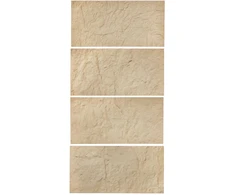 3D sieninės PU plokštės, imituojančios akmenį, 1200x600x30 mm, 4 vnt., geltono akmens