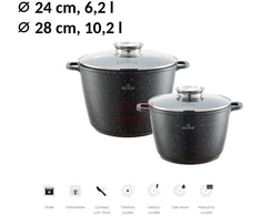Akmens masės 4 dalių puodų rinkinys ZL-7011