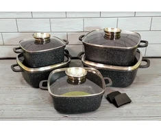 Akmens masės puodų rinkinys StoneChef Prime BERIMAX 10 dalių