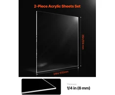 Akrilinė (plexiglass) plokštė. 610 x 914 mm. storis 6 mm. skaidri