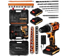 Akumuliatorinis suktuvas-gręžtuvas DrillForce Max BERIMAX su priedais