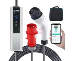 Akumuliatorius Nešiojamas EV įkroviklis VE02 Type2 22 kW 32A LCD