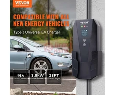 Nešiojamas EV įkroviklis VE03 Type2 37 kW 16A LCD