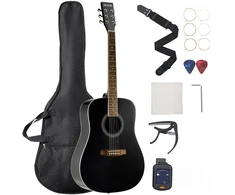 Akustinė gitara Dreadnought 41 col. (1041.4 mm). 6 stygos. juoda