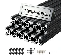 Aliuminio profiliai 2020. 1220 mm. 10 vnt.. anoduoti su T formos grioveliu. 3D spausdintuvams. CNC