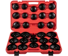 Alyvos filtrų raktų rinkinys. 30 vnt.. 3/8'' galvutė. plieno. su lagaminėliu