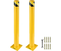 Apsauginiai plieniniai stulpeliai. 107 cm aukščio. 14 cm skersmens. geltoni