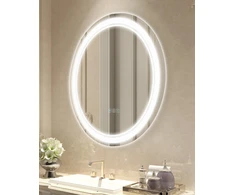 Apvalus LED vonios veidrodis. ⌀60 cm. priekinis ir foninis apšvietimas. neaprasojantis