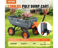 Apverčiamas sodo vežimėlis 1025x640x280 mm polietileno dėžė apkrova 544 kg