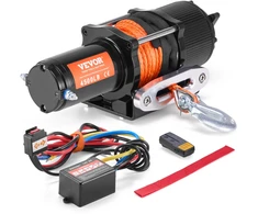 ATV/UTV elektrinė gervė 2041 kg. 12 V. sintetinis lynas. belaidis ir laidinis pultas