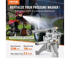 Aukšto slėgio plovimo mašinos pompa. vertikali ašis 22.2 mm. 3100 PSI. 2.5 GPM