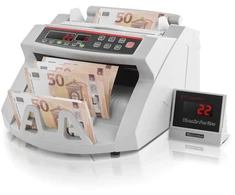 Automatinis banknotų skaičiavimo aparatas su padirbtų banknotų detektoriumi