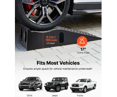 Automobilio pakėlimo rampos. pakėlimo aukštis 155 mm. keliamoji galia 1474 kg. juodos. 2 vnt.