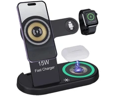 Belaidė įkrovimo stotelė telefonui 4in1