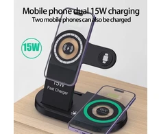 Belaidė įkrovimo stotelė telefonui 4in1
