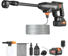 Belaidis aukšto slėgio plautuvas 580 PSI. akumuliatorius 4.0Ah. su lagaminu