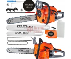 Benzininis grandininis pjūklas KRAFT&amp;DELE KD10613 59 AG (44 kW) 2in1 16"+18"