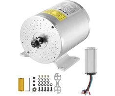 Bešepetėlinio nuolatinės srovės variklio rinkinys 2000 W 48 V 4300 aps/min go-kartams el. dviračiams