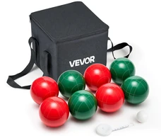 Bočia (bocce) žaidimo rinkinys. 107 mm. 8 kamuoliukai. krepšys ir matavimo virvė. 2-8 žaidėjams