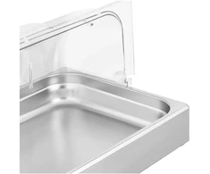 Bufeto vitrina su rolltop dangčiu GN 1/1 85 skaidri