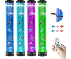 Burbulų lempa su nuotoliniu valdymu. 16 spalvų LED. 80 cm
