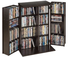 CD/DVD laikymo spintelė. 16 skyrių. 610x368x846 mm. ruda