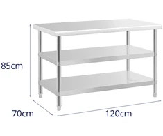 Centrinis darbo stalas su 2 lentynomis 120 x 70 cm