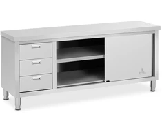Centrinis darbo stalas su spinta ir 3 stalčiais 200 x 60 x 85 cm
