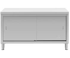 Centrinis darbo stalas su spinta ir slankiojamomis durimis, 150 x 60 x 85 cm