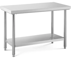 Centrinis plieno darbo stalas su lentyna 120 x 60 cm