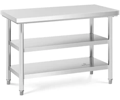 Darbo stalas su 3 lygiais plieno 120 x 60 cm iki 600 kg