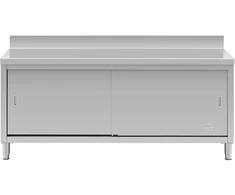 Darbo stalas su spinta ir atbraila nerūdijantis plienas 180 x 60 cm