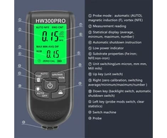 Dažų storio matuoklis BERIMAX D8R-9QXR 0 ~ 2000 µm, 0.1mm/1mil
