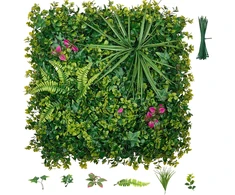 Dirbtinė žalia siena, 16 panelių rinkinys, 50,8 x 50,8 cm