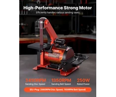 Diskinė-juostinė šlifavimo mašina 250W juosta 254x762mm su darbastaliu