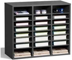 Dokumentų organizeris. 737x305x620 mm. 24 skyriai. reguliuojamos lentynos. pilkas