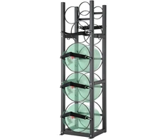 Dujų balionų stovas. 3x13.6kg + 3 mažiems balionams. 32.5x33x119.7 cm. plieno