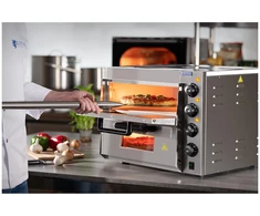 Dviguba picos krosnis 2 x 40 cm, 3000W 230V, nerūdijantis plienas