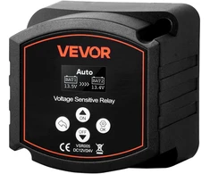 Dvigubas akumuliatorių izoliatorius 12 V 300 A. VSR relė su LCD ekranu. auto/rankinis