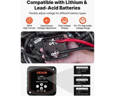 Dvigubas akumuliatorių izoliatorius 12 V 300 A. VSR relė su LCD ekranu. auto/rankinis