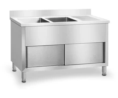 Dvigubas pramoninis plautuvas su spintele Royal Catering 140 cm