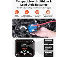 Dvigubos baterijos izoliatoriaus komplektas 12 V 140 A. VSR relė. LCD ekranas