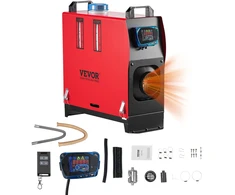 Dyzelinis stovėjimo oro šildytuvas 12-24V 5-8kW su pulteliu ir mėlynu LCD jungikliu. pašildymo funkcija. kemperiams