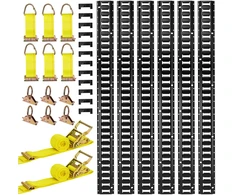 E-track krovinio tvirtinimo bėgelių rinkinys. 6 vnt.. ilgis 1524 mm