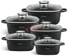 EDENBERG akmens masės 10 dalių puodų rinkinys EB-3986