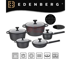 EDENBERG akmens masės 12 dalių puodų rinkinys EB-5652