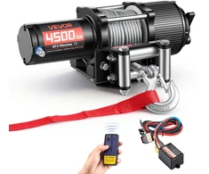 Elektrinė gervė ATV/UTV 2041 kg. 12 V. plieno lynas Ø6 mm x 12 m. IP54