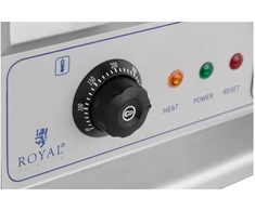 Elektrinė šašlykinė Kepsninė dviguba lygi grioveliais grioveliais su riebalų stalčiumi 230 V 2x 3200 W